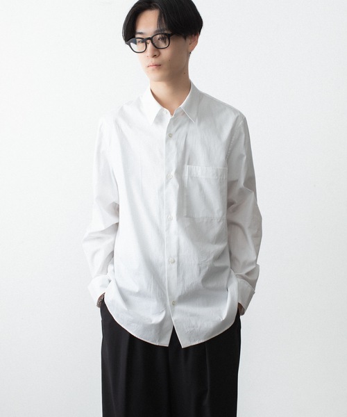 ATTACHMENT（アタッチメント）の「140/2 ギザブロード L/S SHIRT / 140/2 GIZA BROAD L/S SHIRT（シャツ/ブラウス・メンズ・ライトオレンジ系/ブラック/ホワイト・2/1/3）」の18枚目の写真