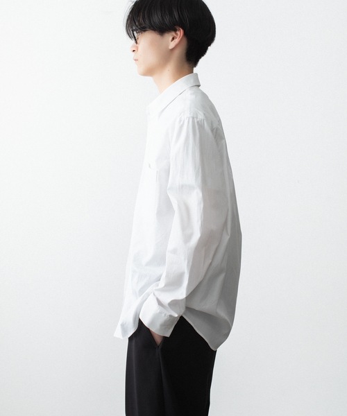 ATTACHMENT（アタッチメント）の「140/2 ギザブロード L/S SHIRT / 140/2 GIZA BROAD L/S SHIRT（シャツ/ブラウス・メンズ・ライトオレンジ系/ブラック/ホワイト・2/1/3）」の20枚目の写真