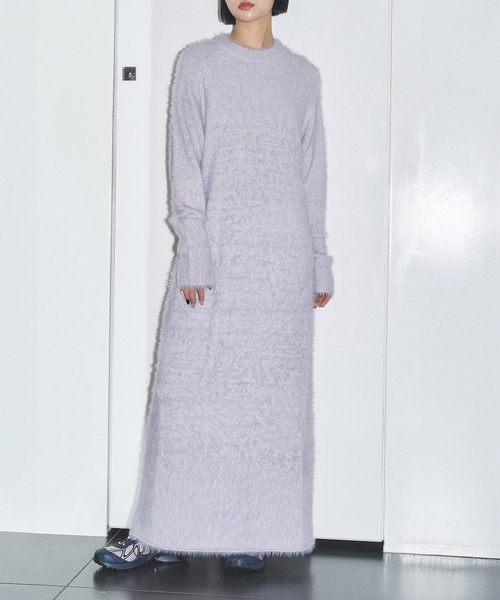 SAYAKADAVIS（サヤカディヴィス）の「SAYAKA DAVIS SHAGGY KNIT DRESS VKT53-WS：ワンピース（ワンピース・レディース・グレー・SMALL）」の2枚目の写真
