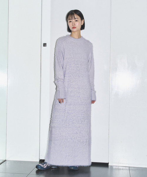 SAYAKADAVIS（サヤカディヴィス）の「SAYAKA DAVIS SHAGGY KNIT DRESS VKT53-WS：ワンピース（ワンピース・レディース・グレー・SMALL）」の3枚目の写真