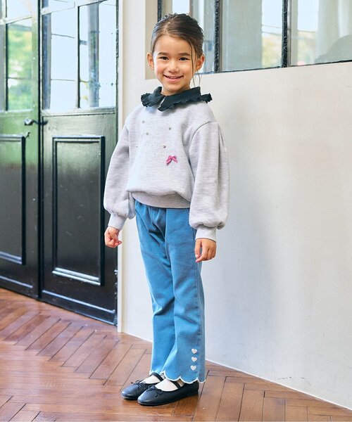 Seraph(セラフ)の「【ジュニア対応】襟付トレーナー(スウェット・キッズ・グレー/オフホワイト/ピンク・80/90/100/110/120/130/140)」の4枚目の写真