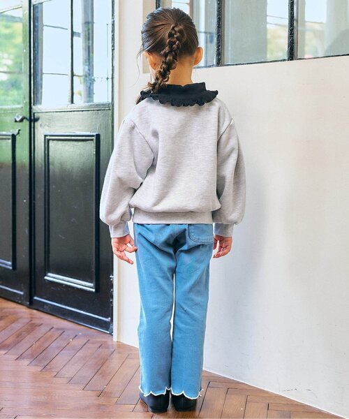 Seraph(セラフ)の「【ジュニア対応】襟付トレーナー(スウェット・キッズ・グレー/オフホワイト/ピンク・80/90/100/110/120/130/140)」の5枚目の写真