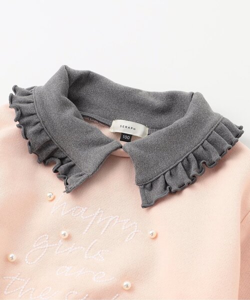 Seraph(セラフ)の「【ジュニア対応】襟付トレーナー(スウェット・キッズ・グレー/オフホワイト/ピンク・80/90/100/110/120/130/140)」の16枚目の写真