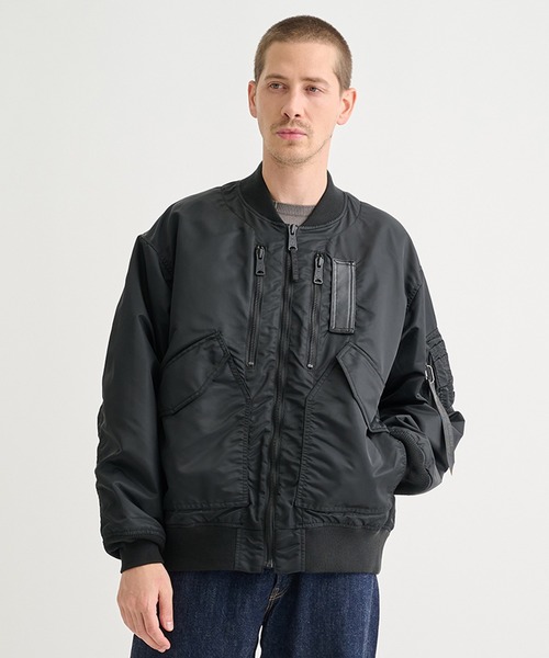 美品White Mountaineering NYLON MA-1 BK WHITE MOUNTAINEERING（ホワイトマウンテニアリング）の「【White