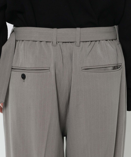HARE（ハレ）の「【SET UP対応】ダブルウィーブストライプディープタックワイドパンツ(HARE)（スラックス・メンズ・グレー/ブラック・MEDIUM/SMALL/LARGE）」の14枚目の写真