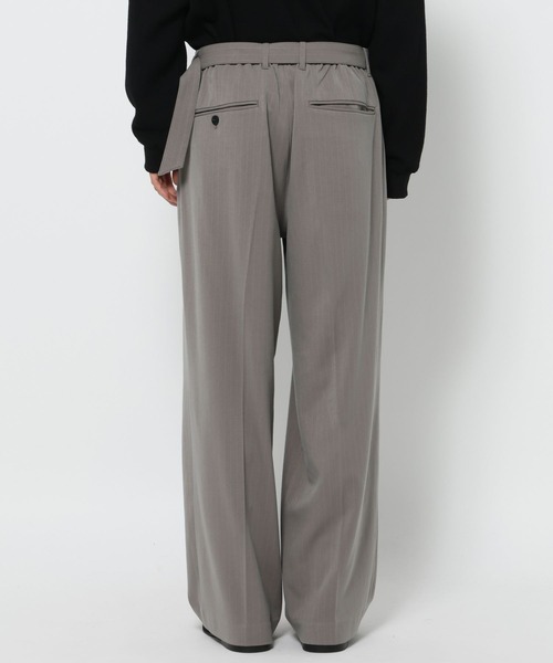 HARE（ハレ）の「【SET UP対応】ダブルウィーブストライプディープタックワイドパンツ(HARE)（スラックス・メンズ・グレー/ブラック・MEDIUM/SMALL/LARGE）」の8枚目の写真
