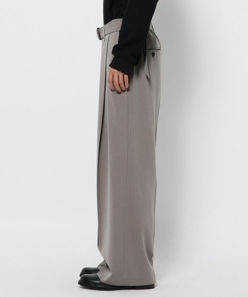 HARE（ハレ）の「【SET UP対応】ダブルウィーブストライプディープタックワイドパンツ(HARE)（スラックス・メンズ・グレー/ブラック・MEDIUM/SMALL/LARGE）」の9枚目の写真