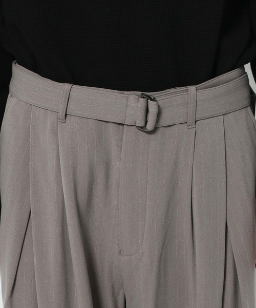 HARE（ハレ）の「【SET UP対応】ダブルウィーブストライプディープタックワイドパンツ(HARE)（スラックス・メンズ・グレー/ブラック・MEDIUM/SMALL/LARGE）」の10枚目の写真