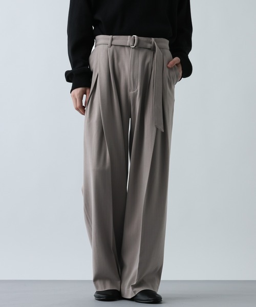 セール】【SET UP対応】ダブルウィーブストライプディープタックワイド