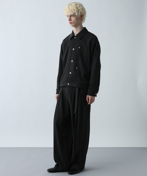 HARE（ハレ）の「【SET UP対応】ダブルウィーブストライプディープタックワイドパンツ(HARE)（スラックス・メンズ・グレー/ブラック・MEDIUM/SMALL/LARGE）」の21枚目の写真