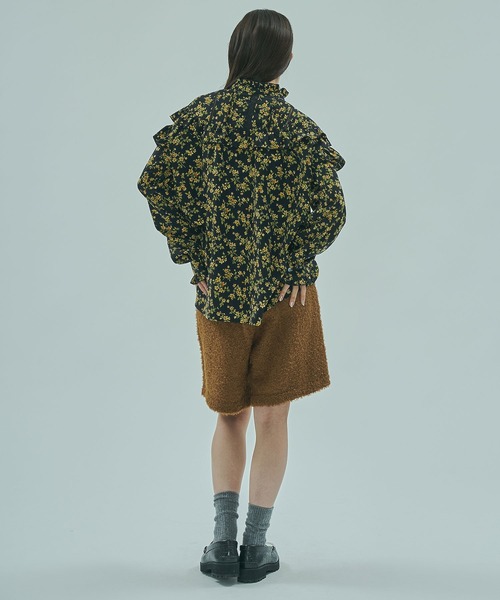 ROSE BUD（ローズバッド）の「FLOWER PRINT BLOUSE（シャツ/ブラウス・レディース・ブラック/ブラウン・ONE SIZE）」の15枚目の写真