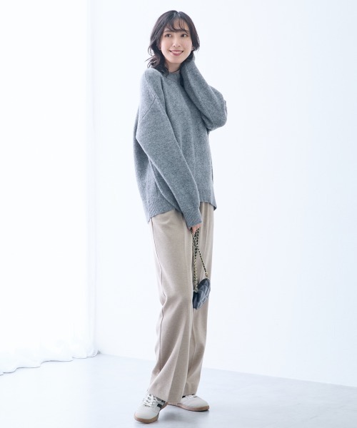 slattgir(スラットジール)の「高身長 MOKUMOKOクルーネックニットトップス(トールサイズ)(ニット/セーター・レディース・ピンク/杢グレー/ラベンダー・LL~3L/M-L/4L~5L)」の21枚目の写真