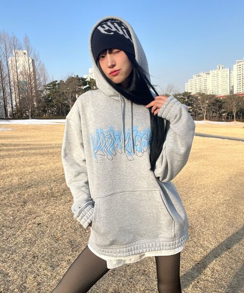 Wacky WiLLy（ワッキーウィリー）の「ワキチェーンステッチタイポフードグレー（パーカー・レディース・その他・SMALL/MEDIUM/LARGE/X-LARGE）」の8枚目の写真