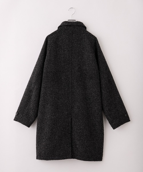 THE CRAFT CREW PRODUCTS(ザクラフトクループロダクツ)の「テックツイード ラグランオーバーサイズステンカラーコート / UVカット・イージーケア【THE CRAFT CREW PRODUCTS】(ステンカラーコート・メンズ・グレー系/ネイビー系/ダークグレー・S/M/L)」の15枚目の写真