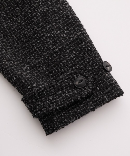 THE CRAFT CREW PRODUCTS(ザクラフトクループロダクツ)の「テックツイード ラグランオーバーサイズステンカラーコート / UVカット・イージーケア【THE CRAFT CREW PRODUCTS】(ステンカラーコート・メンズ・グレー系/ネイビー系/ダークグレー・S/M/L)」の20枚目の写真