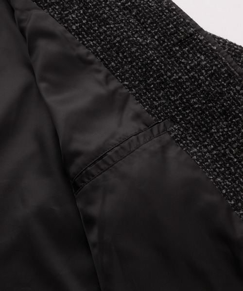 THE CRAFT CREW PRODUCTS(ザクラフトクループロダクツ)の「テックツイード ラグランオーバーサイズステンカラーコート / UVカット・イージーケア【THE CRAFT CREW PRODUCTS】(ステンカラーコート・メンズ・グレー系/ネイビー系/ダークグレー・S/M/L)」の21枚目の写真