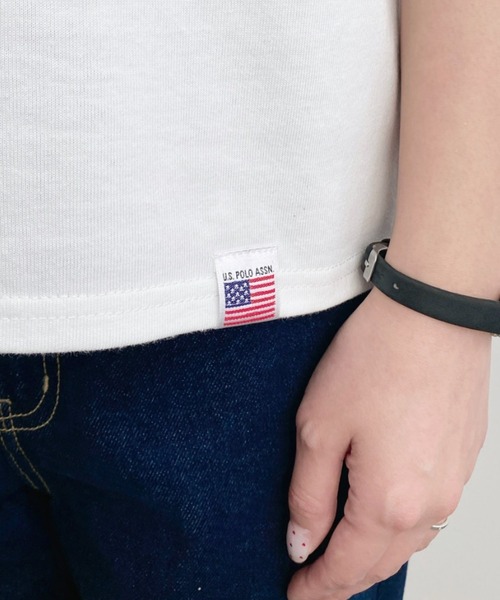 U.S. POLO ASSN.(ユーエスポロアッスン)の「moment+別注【U.S.POLO ASSN.】ワンポイント刺繍リンガー半袖Tシャツ(Tシャツ/カットソー・レディース・オフホワイト/オートミール/ネイビー・M/L)」の17枚目の写真