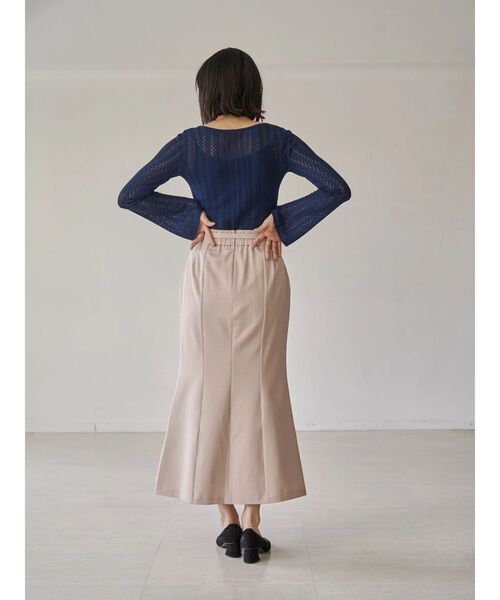 TONAL(トーナル)の「ベルト付フラップマーメイドスカート(スカート・レディース・ベビーピンク/グレー/オフホワイト・SMALL/MEDIUM)」の8枚目の写真