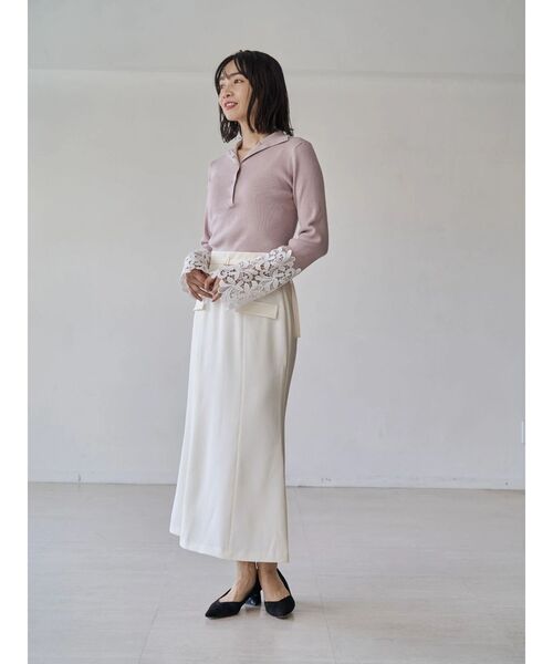 TONAL(トーナル)の「ベルト付フラップマーメイドスカート(スカート・レディース・ベビーピンク/グレー/オフホワイト・SMALL/MEDIUM)」の15枚目の写真