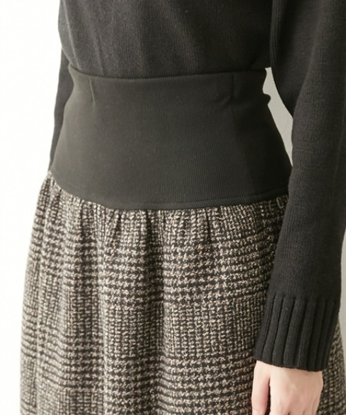 nissen（ニッセン）の「【新色追加】お腹すっぽりウエストリブチェックスカート（丈調整可能）（スカート・レディース・ブラウン系その他3/ブラウン系その他2/ブラック系その他・S/M/L/LL）」の22枚目の写真