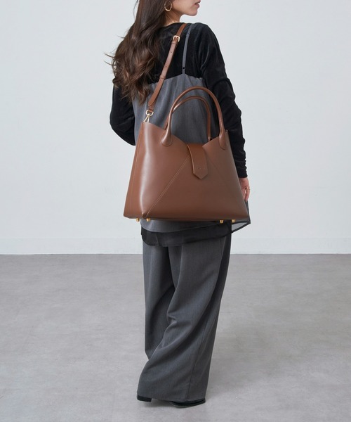 HASHIBAMI（ハシバミ）の「【HASHIBAMI】フェズ ヨコナガA4バッグ（トートバッグ・レディース・ブラック/ブラウン・FREE）」の10枚目の写真