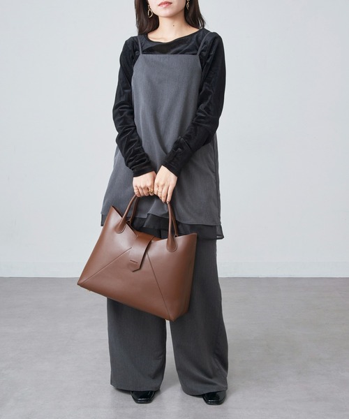 HASHIBAMI（ハシバミ）の「【HASHIBAMI】フェズ ヨコナガA4バッグ（トートバッグ・レディース・ブラック/ブラウン・FREE）」の13枚目の写真