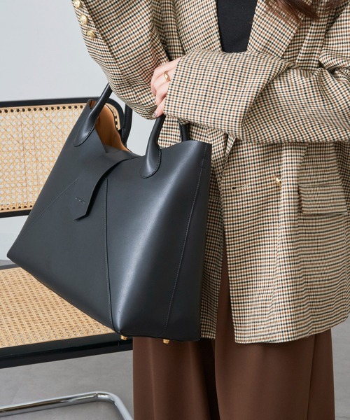 HASHIBAMI（ハシバミ）の「【HASHIBAMI】フェズ ヨコナガA4バッグ（トートバッグ・レディース・ブラック/ブラウン・FREE）」の19枚目の写真