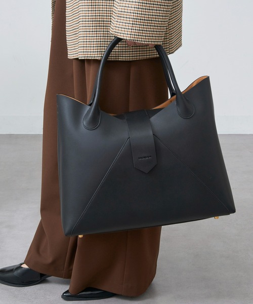 HASHIBAMI（ハシバミ）の「【HASHIBAMI】フェズ ヨコナガA4バッグ（トートバッグ・レディース・ブラック/ブラウン・FREE）」の21枚目の写真