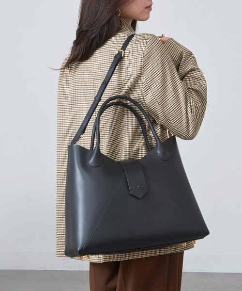 HASHIBAMI（ハシバミ）の「【HASHIBAMI】フェズ ヨコナガA4バッグ（トートバッグ・レディース・ブラック/ブラウン・FREE）」の15枚目の写真