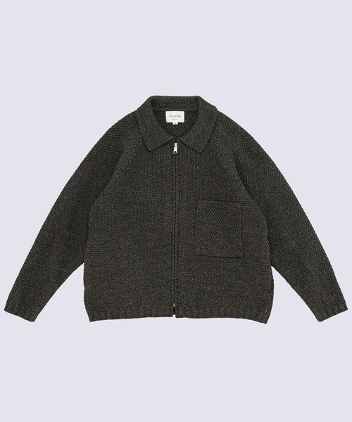 STILL BY HAND（スティルバイハンド）の「【STILL BY HAND】5G knitted blouson（ブルゾン・メンズ・ブラック/ブラウン/カーキ・46/48）」の8枚目の写真