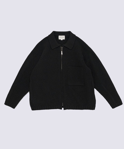 STILL BY HAND（スティルバイハンド）の「【STILL BY HAND】5G knitted blouson（ブルゾン・メンズ・ブラック/ブラウン/カーキ・46/48）」の9枚目の写真