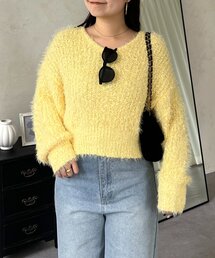 prose verse（プロズヴェール）の「ポップコーンシャギーVネックニット（ニット/セーター）」