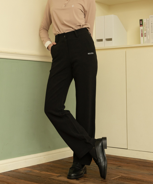 SELITIO(セレティオ)の「レディース クラシックストレートフィットバンディングパンツ ブラック(その他パンツ・レディース・ブラック・26/28/30/32/34)」の2枚目の写真