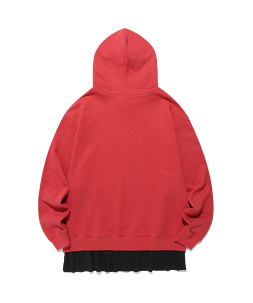 NICE GHOST CLUB(ナイスゴーストクラブ)の「LAYERED DRESS GIRL GANG HOODIE_RED(NG2FFUM404A)(パーカー・レディース・レッド・SMALL/MEDIUM/LARGE)」の2枚目の写真