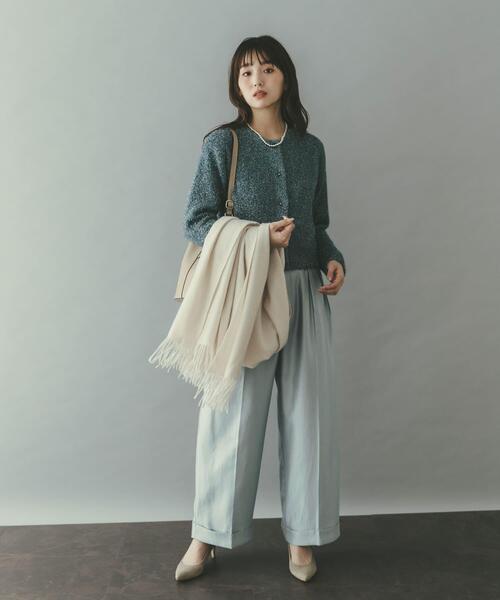 URBAN RESEARCH ROSSO WOMEN（アーバンリサーチ　ロッソ）の「ラメシャギーカーディガン（カーディガン/ボレロ・レディース・ブルー系その他/ブラック・FREE）」の7枚目の写真