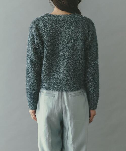 URBAN RESEARCH ROSSO WOMEN（アーバンリサーチ　ロッソ）の「ラメシャギーカーディガン（カーディガン/ボレロ・レディース・ブルー系その他/ブラック・FREE）」の11枚目の写真