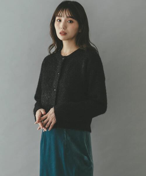URBAN RESEARCH ROSSO WOMEN（アーバンリサーチ　ロッソ）の「ラメシャギーカーディガン（カーディガン/ボレロ・レディース・ブルー系その他/ブラック・FREE）」の17枚目の写真