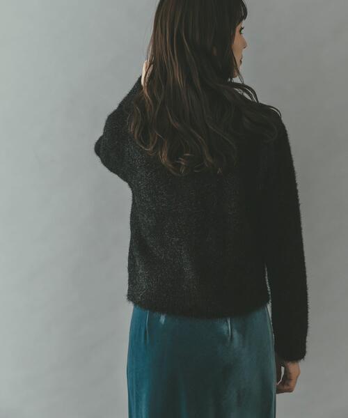 URBAN RESEARCH ROSSO WOMEN（アーバンリサーチ　ロッソ）の「ラメシャギーカーディガン（カーディガン/ボレロ・レディース・ブルー系その他/ブラック・FREE）」の18枚目の写真