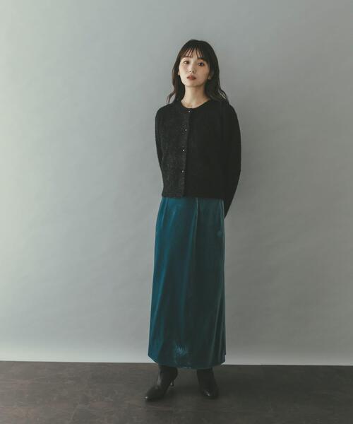 URBAN RESEARCH ROSSO WOMEN（アーバンリサーチ　ロッソ）の「ラメシャギーカーディガン（カーディガン/ボレロ・レディース・ブルー系その他/ブラック・FREE）」の19枚目の写真