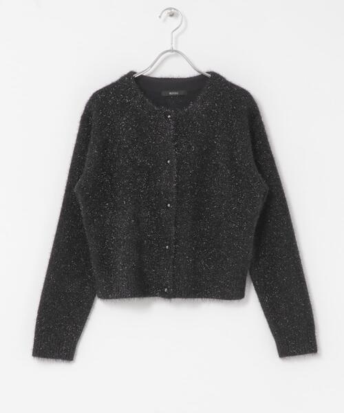 URBAN RESEARCH ROSSO WOMEN（アーバンリサーチ　ロッソ）の「ラメシャギーカーディガン（カーディガン/ボレロ・レディース・ブルー系その他/ブラック・FREE）」の21枚目の写真