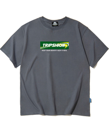 GREEN BOX ロゴTシャツ - グレー