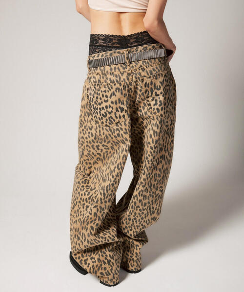 ROYAL FLASH(ロイヤルフラッシュ)の「MITSUKI/ミツキ/レオパードワイドパンツ(その他パンツ・レディース・ベージュ・M/S)」の5枚目の写真