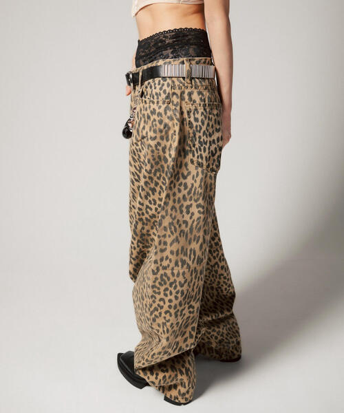 ROYAL FLASH(ロイヤルフラッシュ)の「MITSUKI/ミツキ/レオパードワイドパンツ(その他パンツ・レディース・ベージュ・M/S)」の6枚目の写真