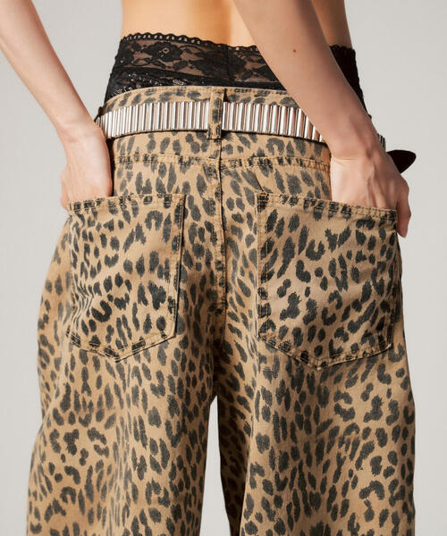 ROYAL FLASH(ロイヤルフラッシュ)の「MITSUKI/ミツキ/レオパードワイドパンツ(その他パンツ・レディース・ベージュ・M/S)」の7枚目の写真