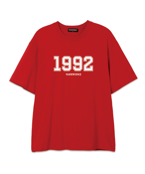 VANNWORKS(バンワークス)の「1992 オーバーサイズ 半袖Tシャツ (VS0099) レッド/ホワイト(Tシャツ/カットソー・レディース・その他・LARGE/MEDIUM)」の1枚目の写真