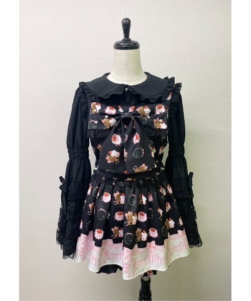 Ank Rouge（アンクルージュ）の「くまちゃんSETUP（セットアップ・レディース・ピンク/ブラック・M）」の5枚目の写真