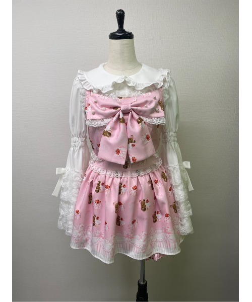 Ank Rouge（アンクルージュ）の「くまちゃんSETUP（セットアップ・レディース・ピンク/ブラック・M）」の6枚目の写真