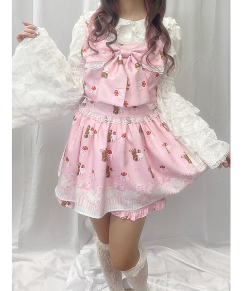 Ank Rouge（アンクルージュ）の「くまちゃんSETUP（セットアップ・レディース・ピンク/ブラック・M）」の11枚目の写真