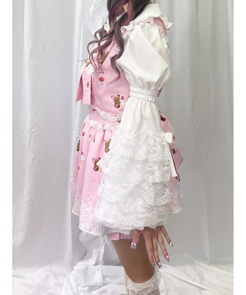 Ank Rouge（アンクルージュ）の「くまちゃんSETUP（セットアップ・レディース・ピンク/ブラック・M）」の12枚目の写真
