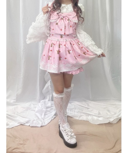Ank Rouge（アンクルージュ）の「くまちゃんSETUP（セットアップ・レディース・ピンク/ブラック・M）」の16枚目の写真